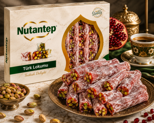 Extra Bol Antep Fıstıklı Narlı Fitil Parmak Lokum - 1 KG