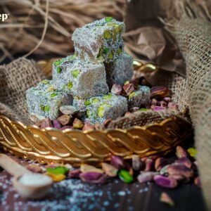 Extra Bol Antep Fıstıklı Çifte Kavrulmuş Hindistan Cevizi Kaplı Lokum - 1 KG